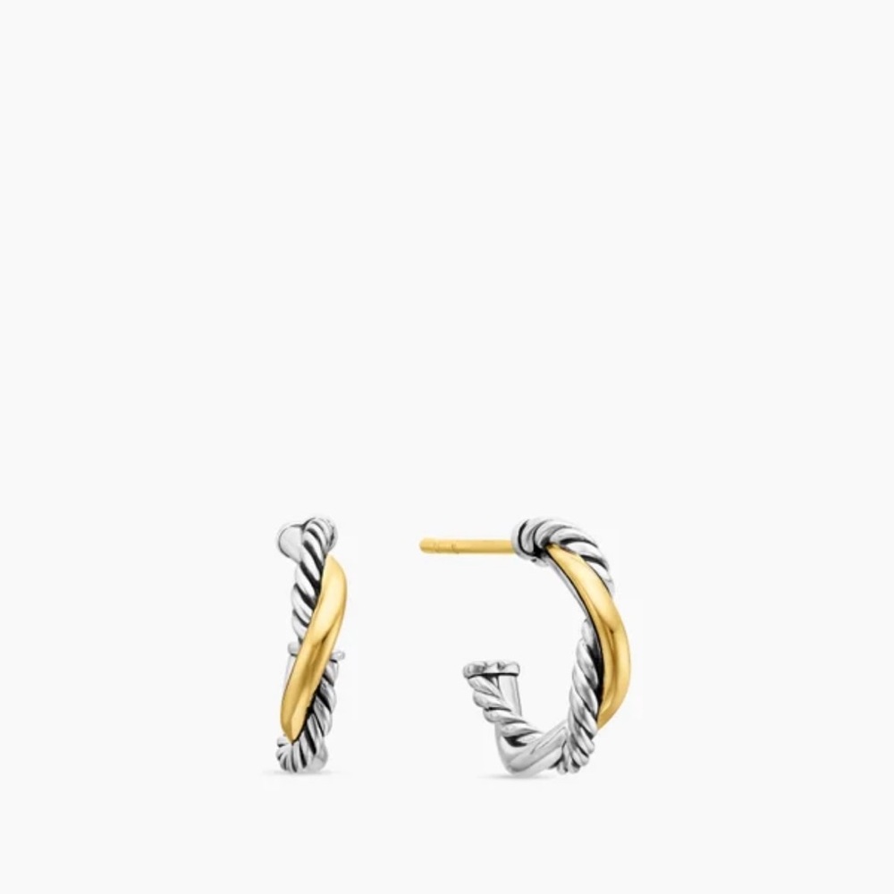 DAVID YURMAN PETITE INFINITY HUGGIE HOOP EARRINGS